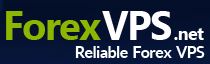 ForexVPS.net logo with the words Reliable VPS Hosting, linking forex trading accounts to fast, low-latency virtual private server service online.