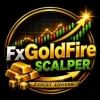 FxGoldFire Scalper logo with gold bars, rising trading chart, and Expert Advisor text in a black and gold design.